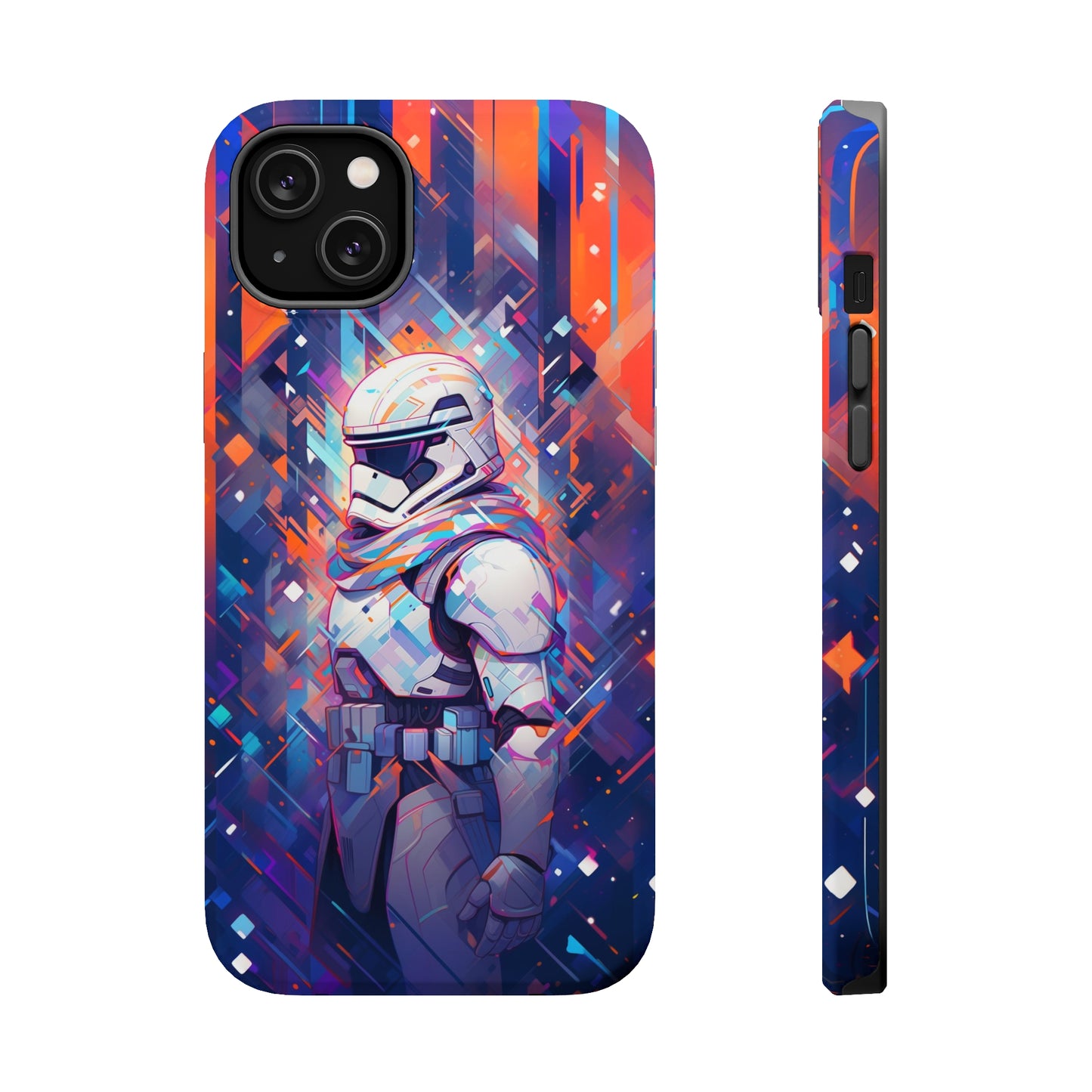 MagSafe Tough iPhone Case - Snow-trooper Op Art Vintage