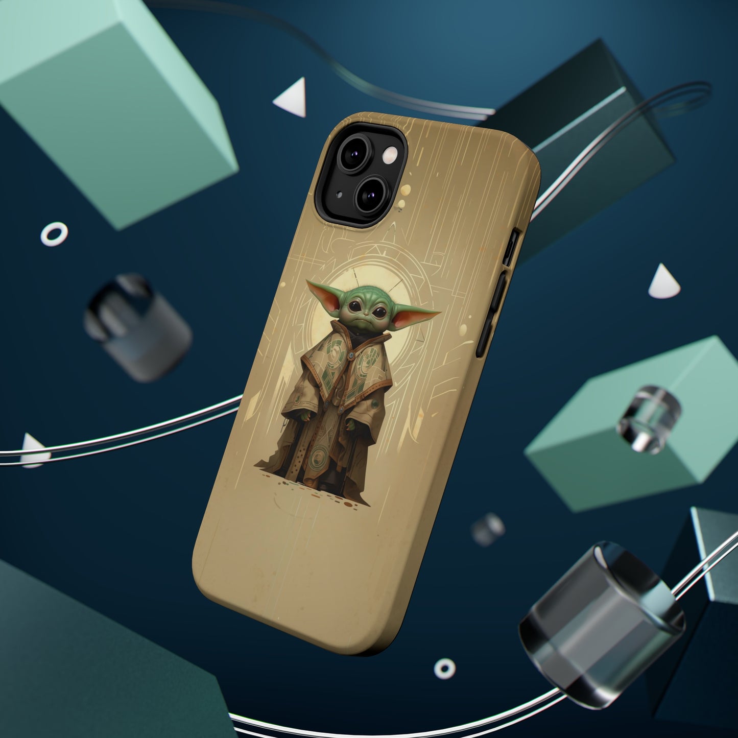 MagSafe Tough iPhone Case - Baby Yoda Grogu Art Deco Frank Lloyd Wright Design