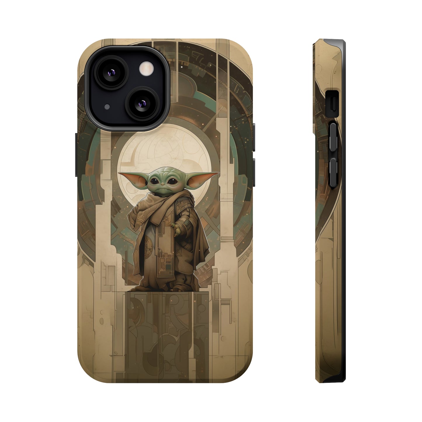 MagSafe Tough iPhone Case - Baby Yoda Grogu Art Deco style by Frank Lloyd Wright