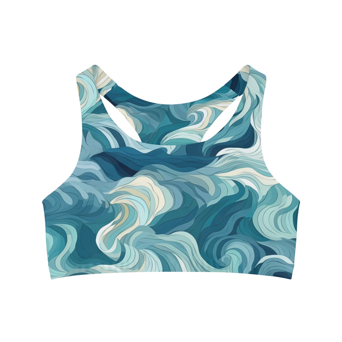 Sports Bra - Drew Florence Oceanwaves