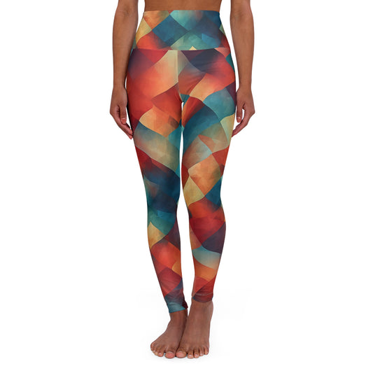 High Waisted Leggings - Tove Manchester Harlequin