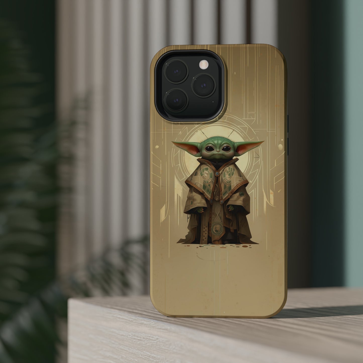 MagSafe Tough iPhone Case - Baby Yoda Grogu Art Deco Frank Lloyd Wright Design