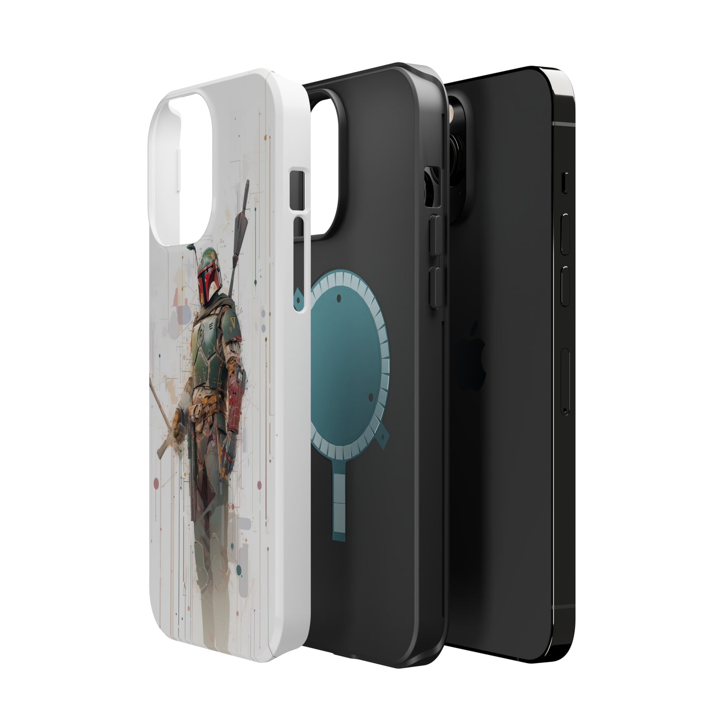 MagSafe Tough iPhone Case - Boba Fett infographic illustration