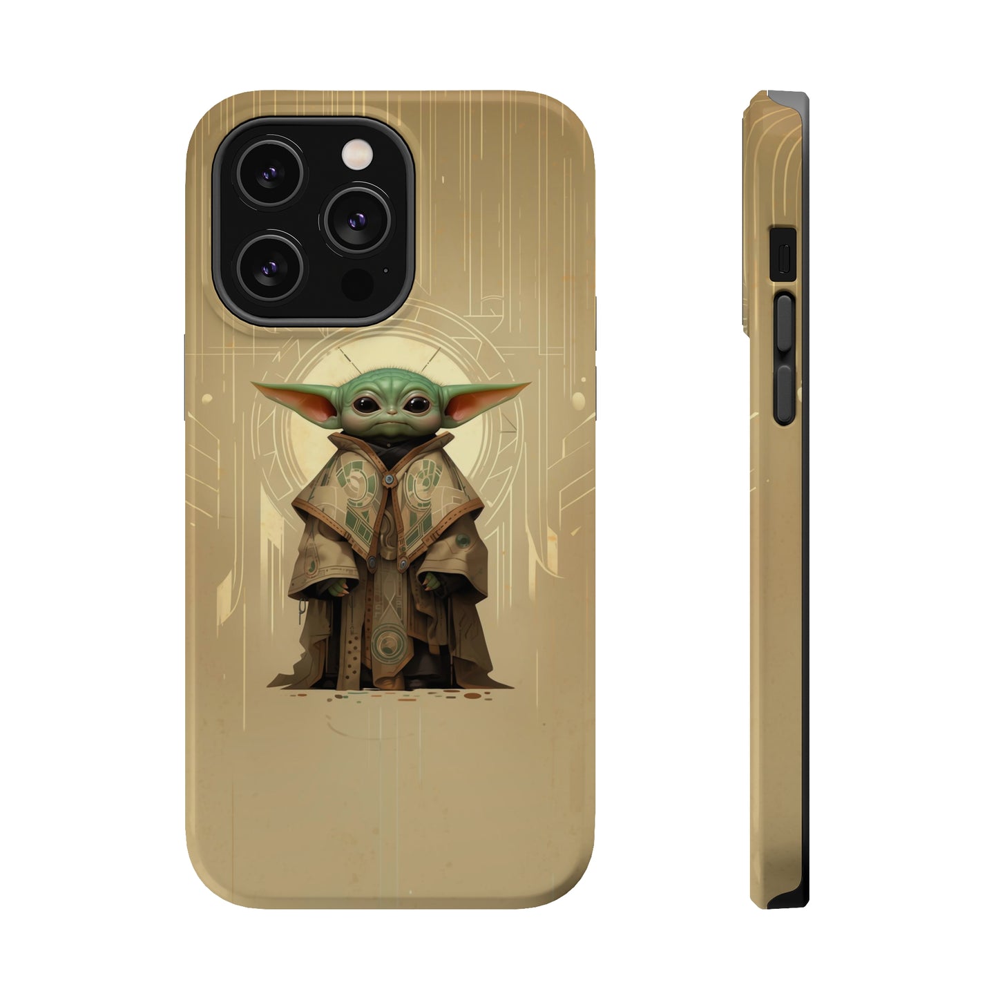 MagSafe Tough iPhone Case - Baby Yoda Grogu Art Deco Frank Lloyd Wright Design