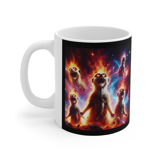 Ceramic Mug 11oz - Meerkat Cosmic Level