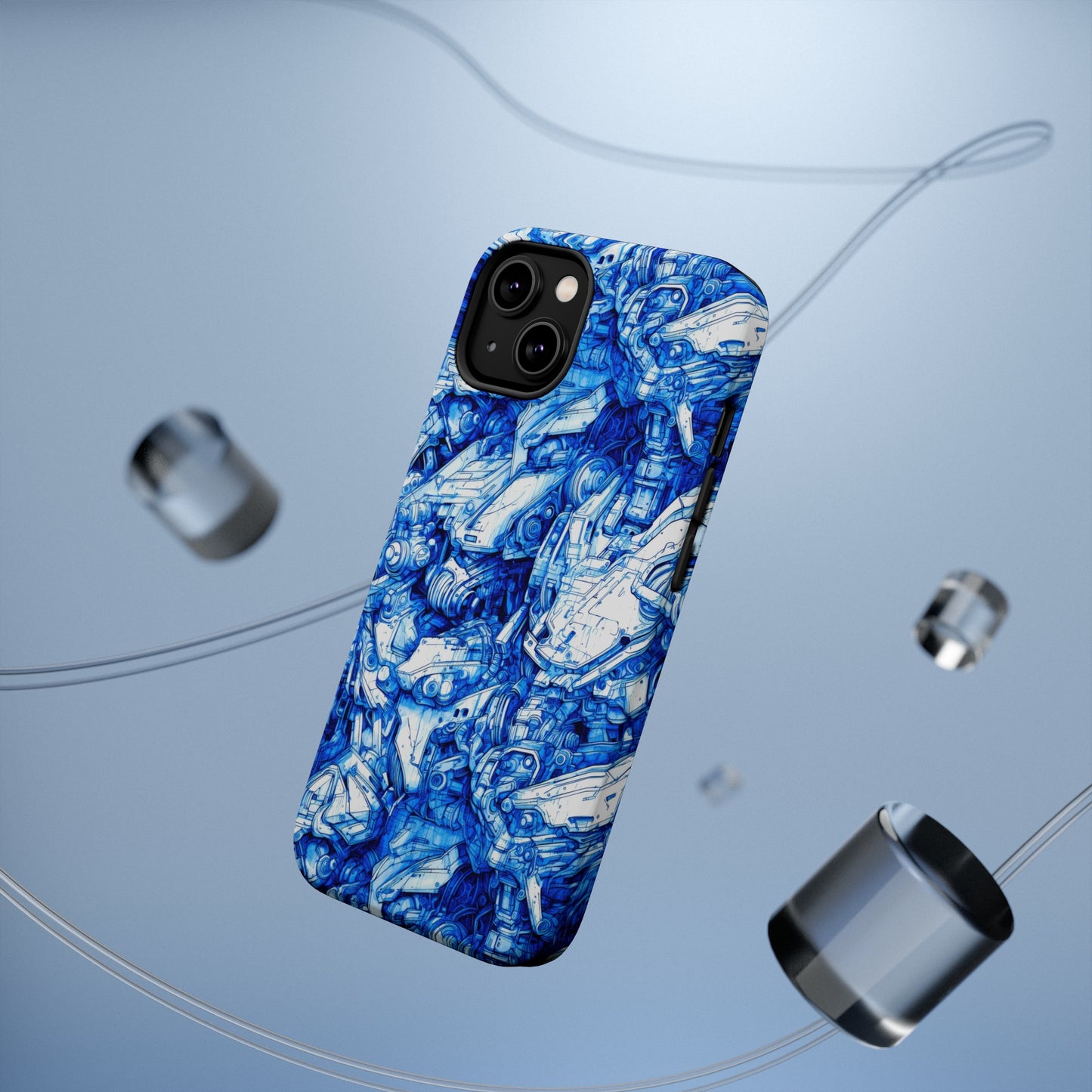 MagSafe Tough iPhone Case - Mecha Blueprint