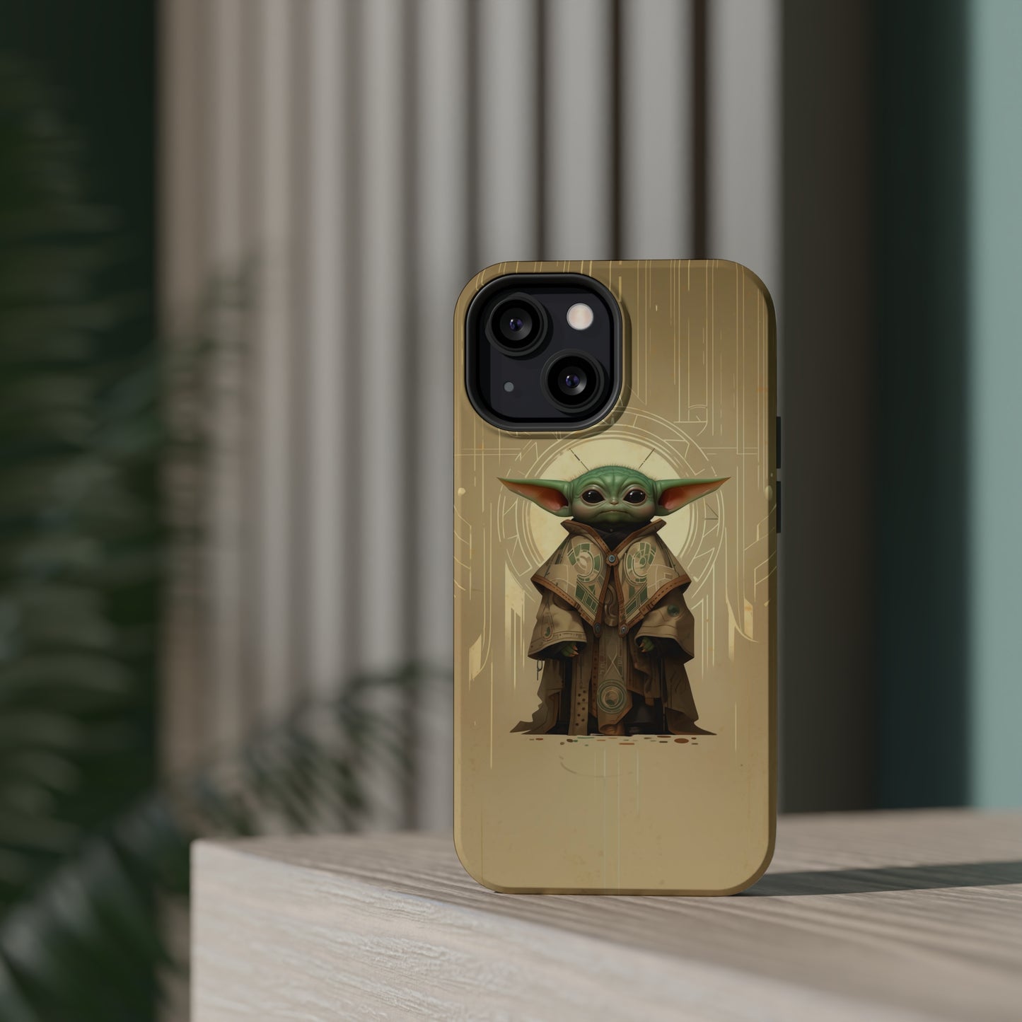 MagSafe Tough iPhone Case - Baby Yoda Grogu Art Deco Frank Lloyd Wright Design