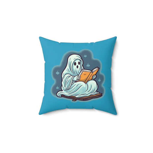 Bookish Ghost Pillow, Halloween Literary Pillow, Teacher's Halloween Present, Librarian Themed Pillow, Spooky Ghost Pillow