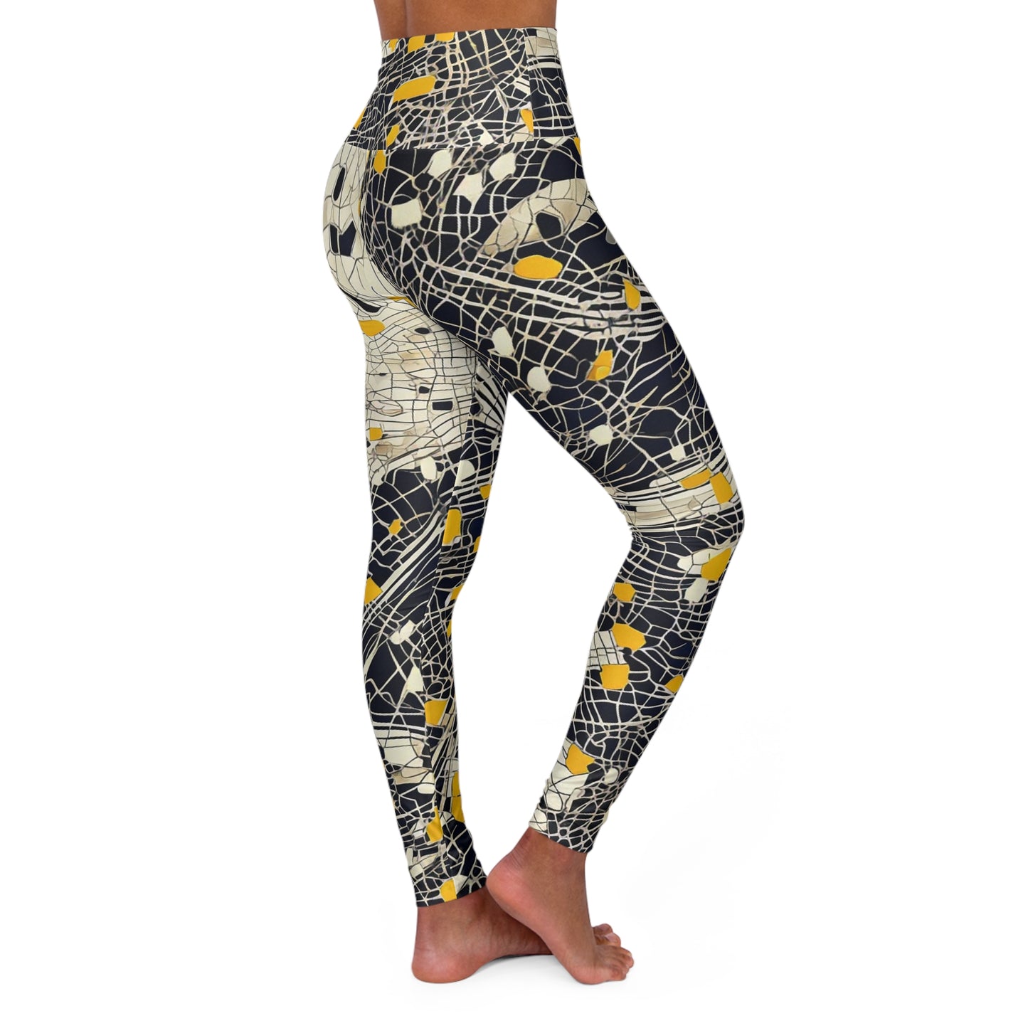 High Waisted Leggings - Abstractic Prosaic