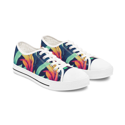 Women's Low Top Sneakers - Tropical Oasis