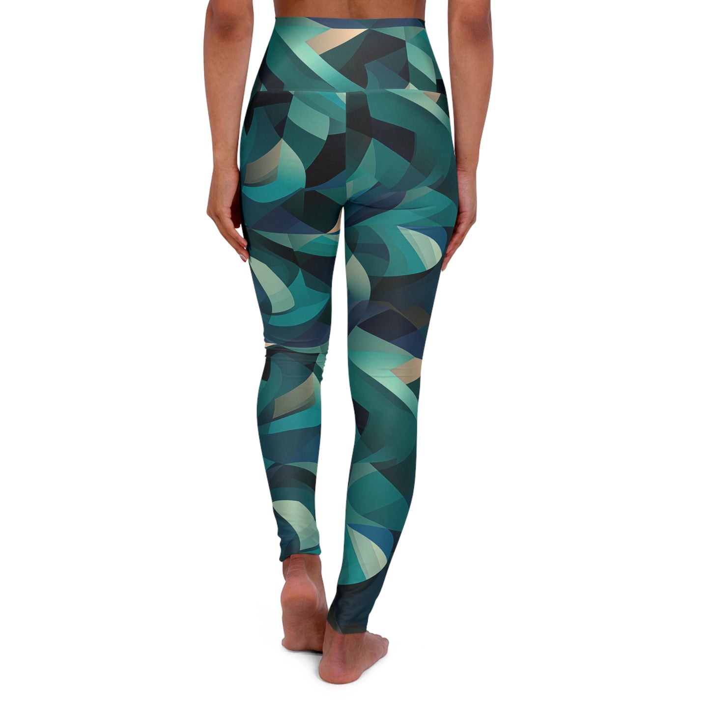 High Waisted Leggings - Clement Rome Geometric