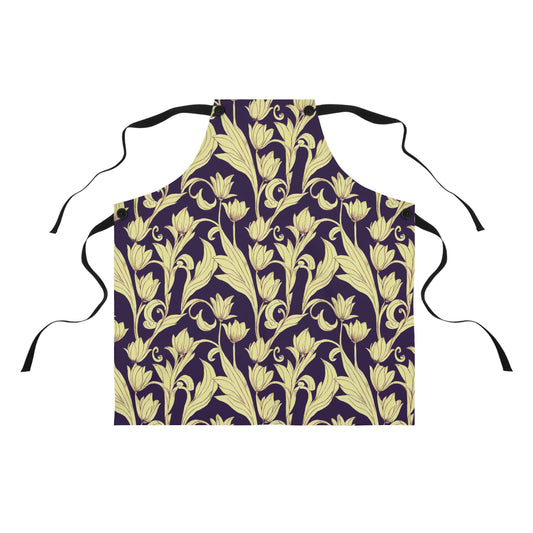 Canvas Apron - Baroque Blossom Damask