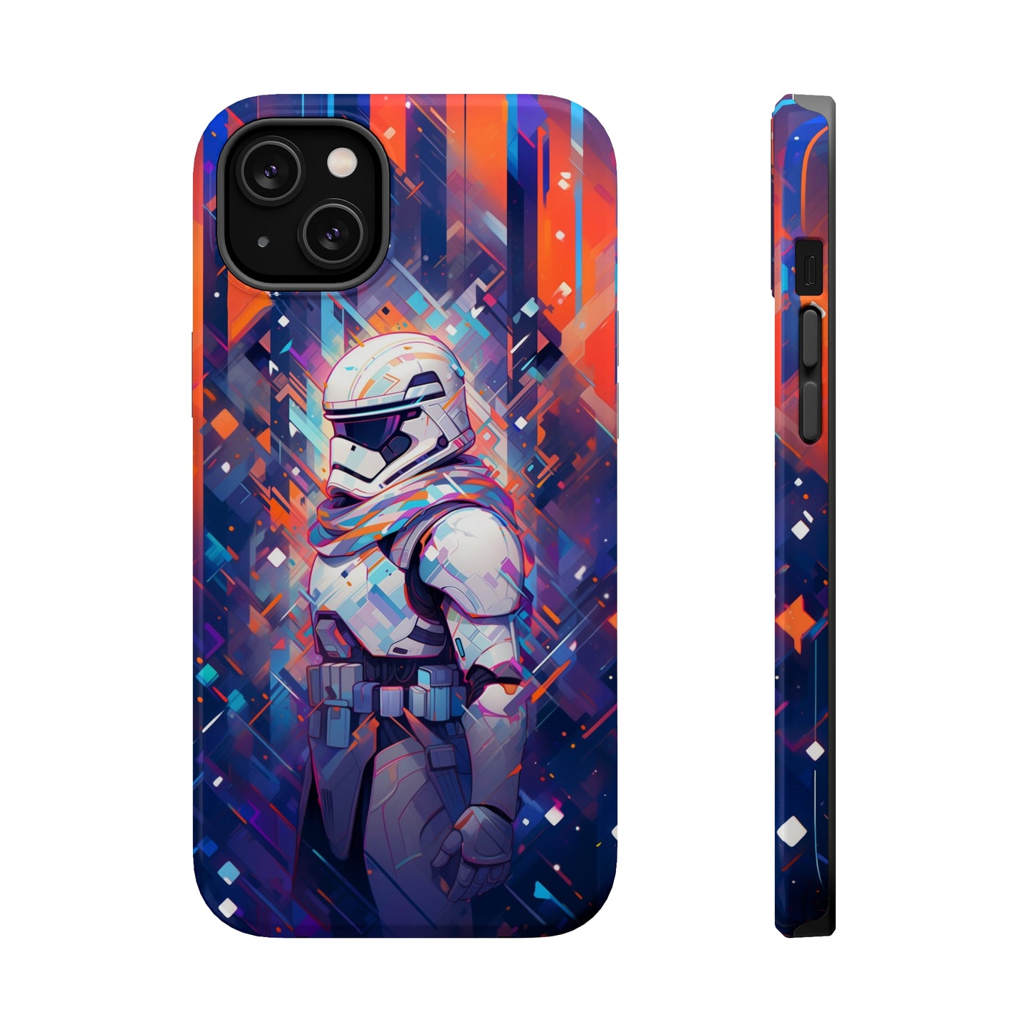 MagSafe Tough iPhone Case - Snow-trooper Op Art Vintage