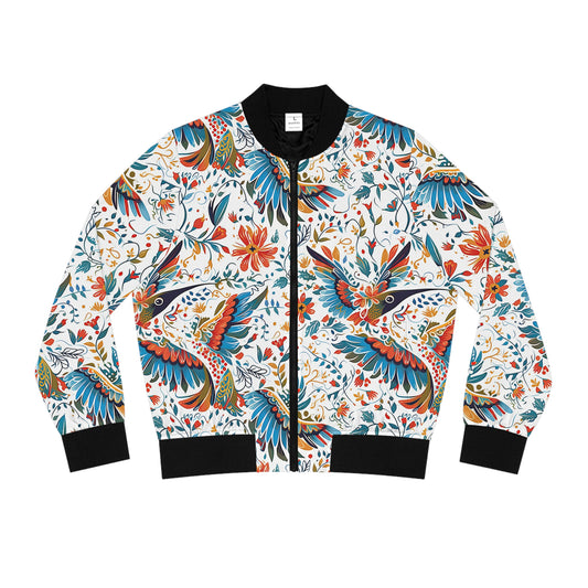 Women's Bomber Jacket - Colibri Abstract