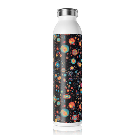 Slim Water Bottle - Peregrine Matsyasana 70s Sci Fi Nebula