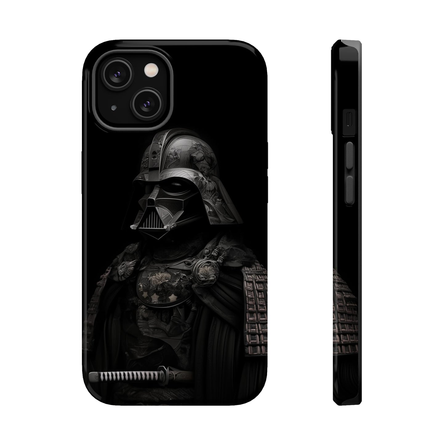 MagSafe Tough iPhone Case - Darth Vader Samurai Black White Photograph 1870