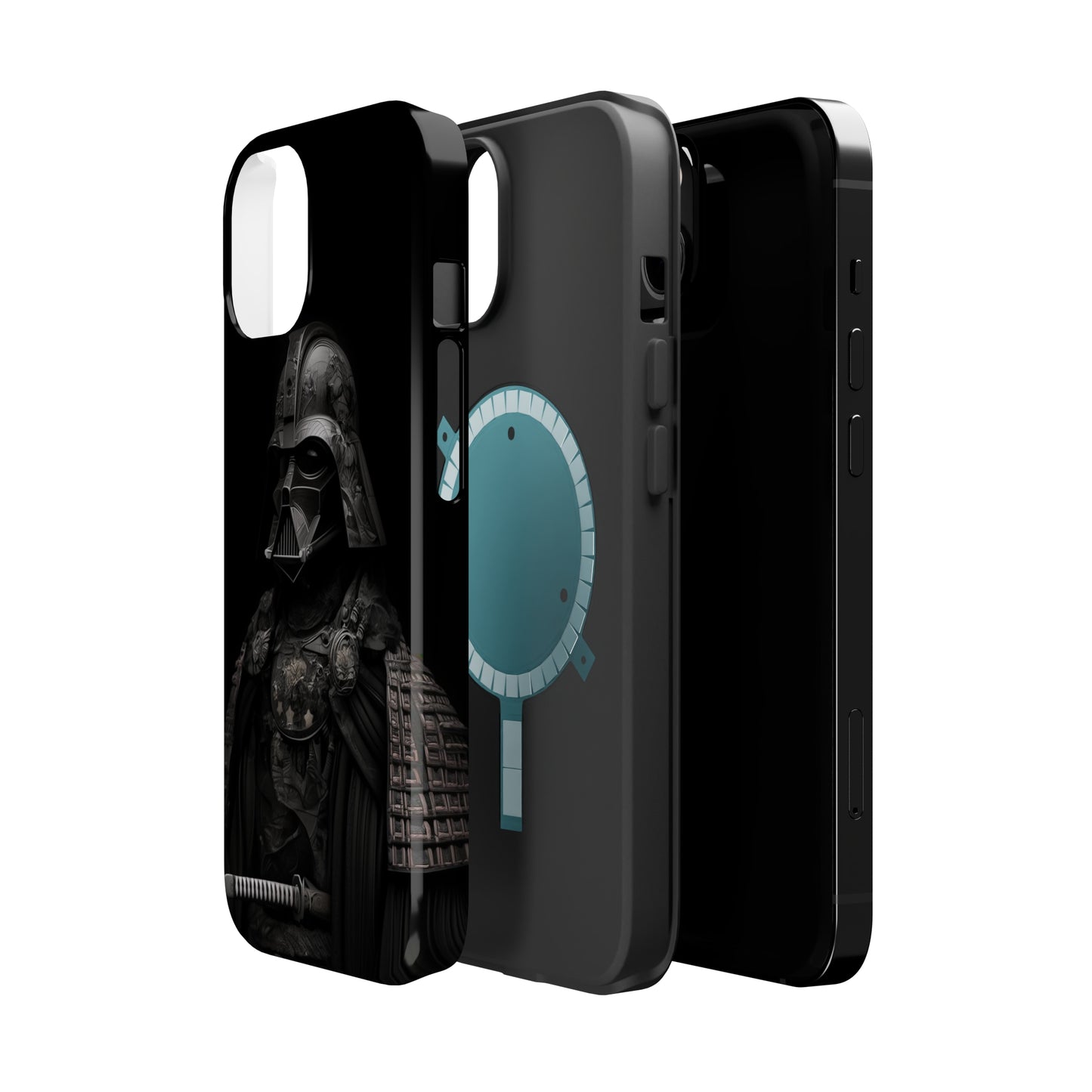 MagSafe Tough iPhone Case - Darth Vader Samurai Black White Photograph 1870