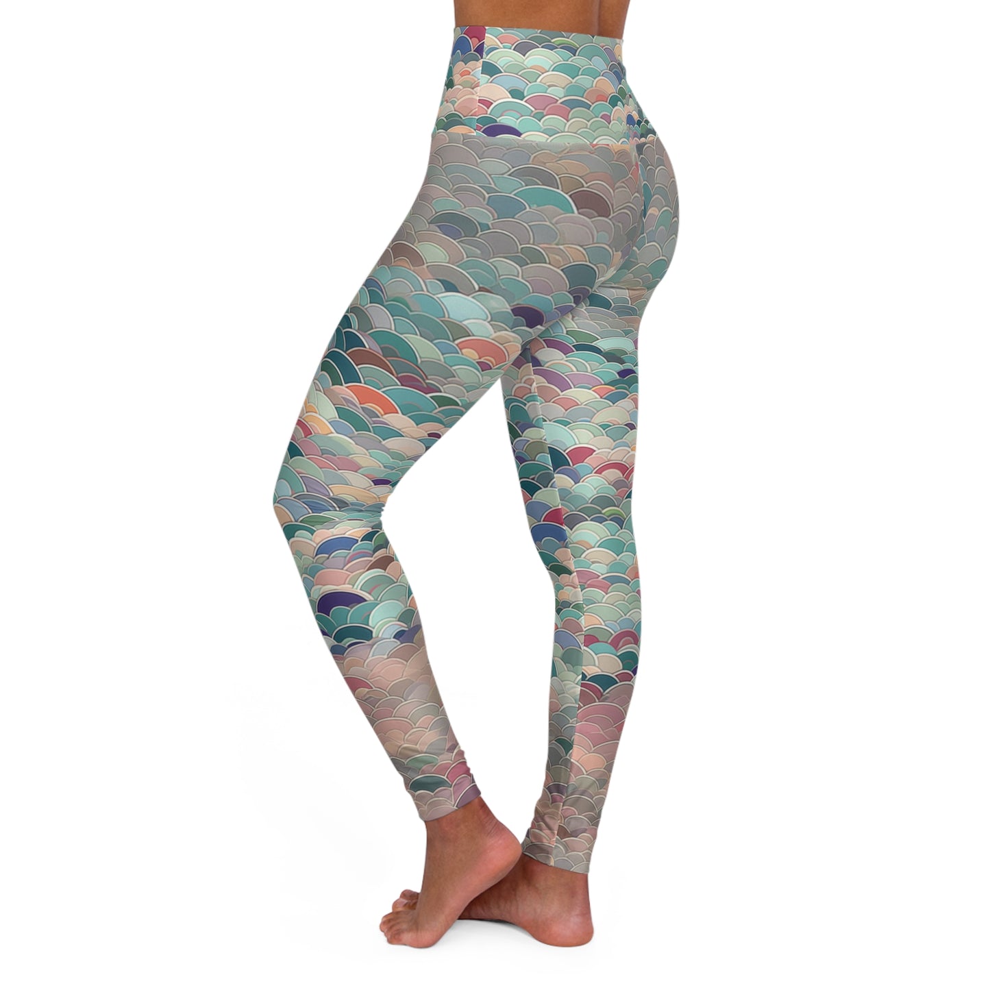 High Waisted Leggings - Elric Giverny Retro