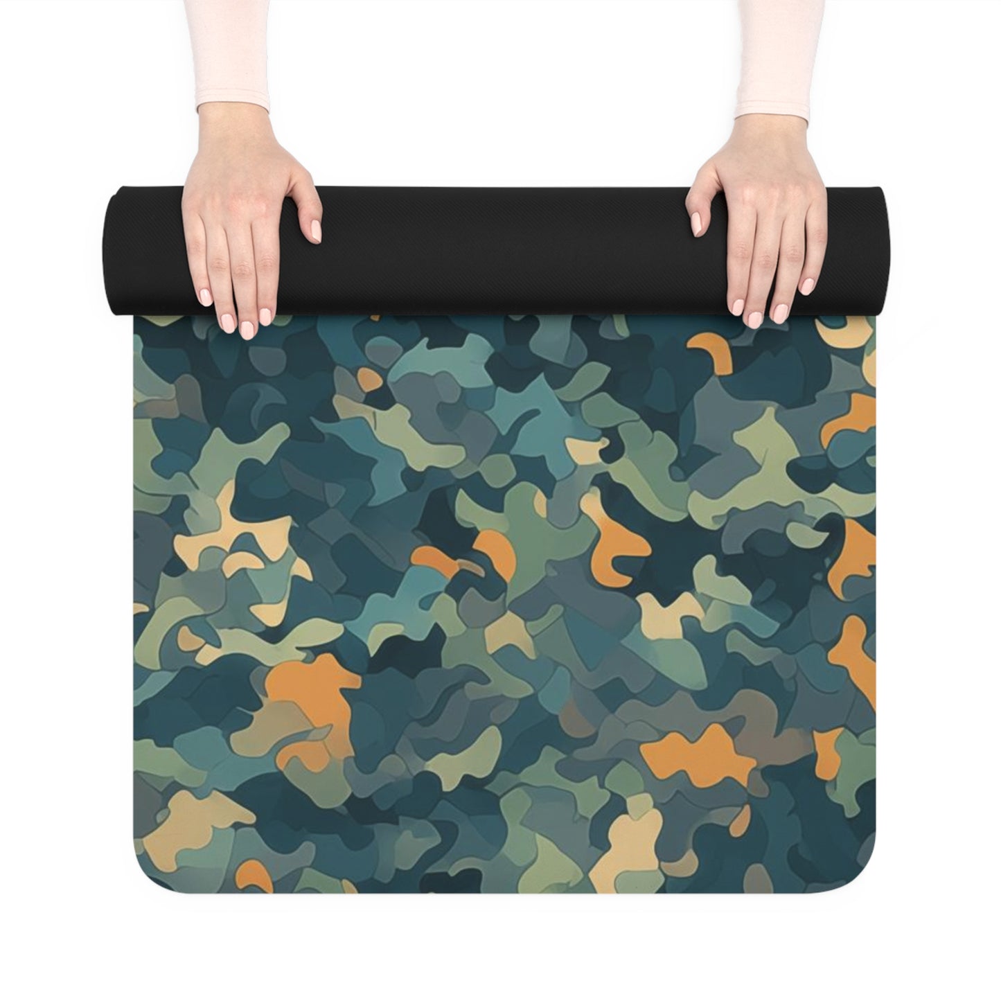 Rubber Yoga Mat- Jacquette Sirsasana Camouflage