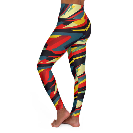 High Waisted Leggings - Pulp Galaxy Abstract