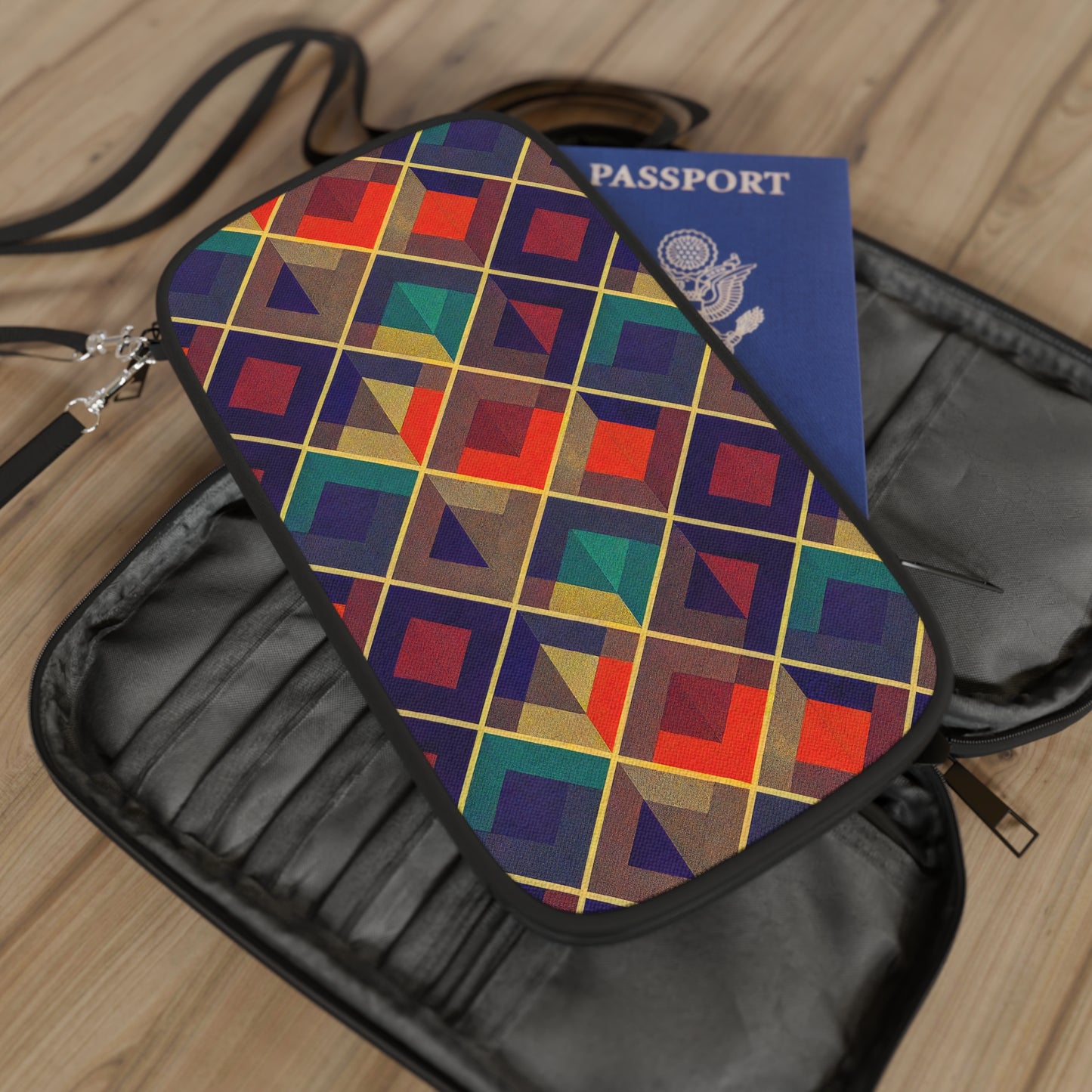 Passport Wallet - Herringbone Kaleidoscope