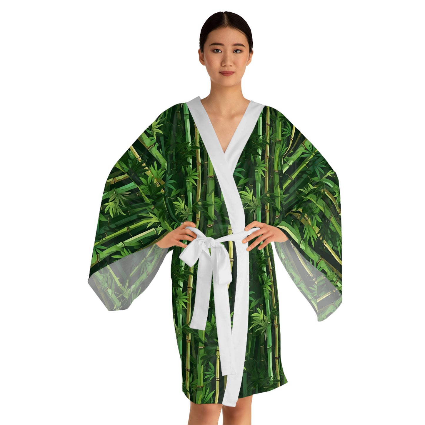 Long Sleeve Kimono Robe - Secret Forest