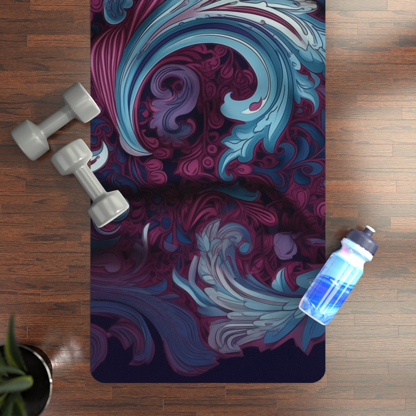 Rubber Yoga Mat- Morcant Ottawa Paisley