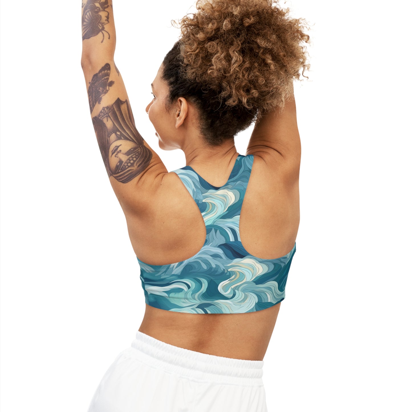 Sports Bra - Drew Florence Oceanwaves