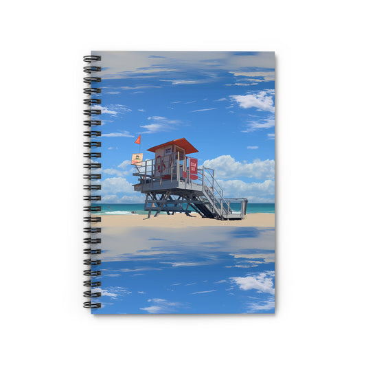 Spiral Notebook with Ruled Line - Love and Santa Monica