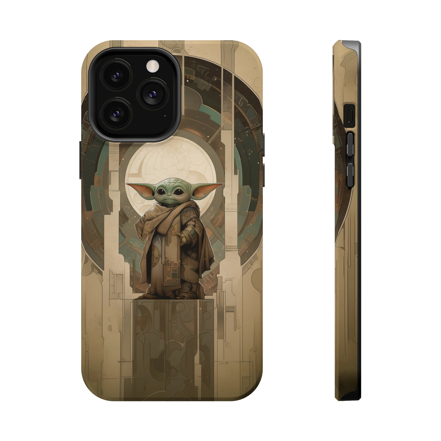 MagSafe Tough iPhone Case - Baby Yoda Grogu Art Deco style by Frank Lloyd Wright