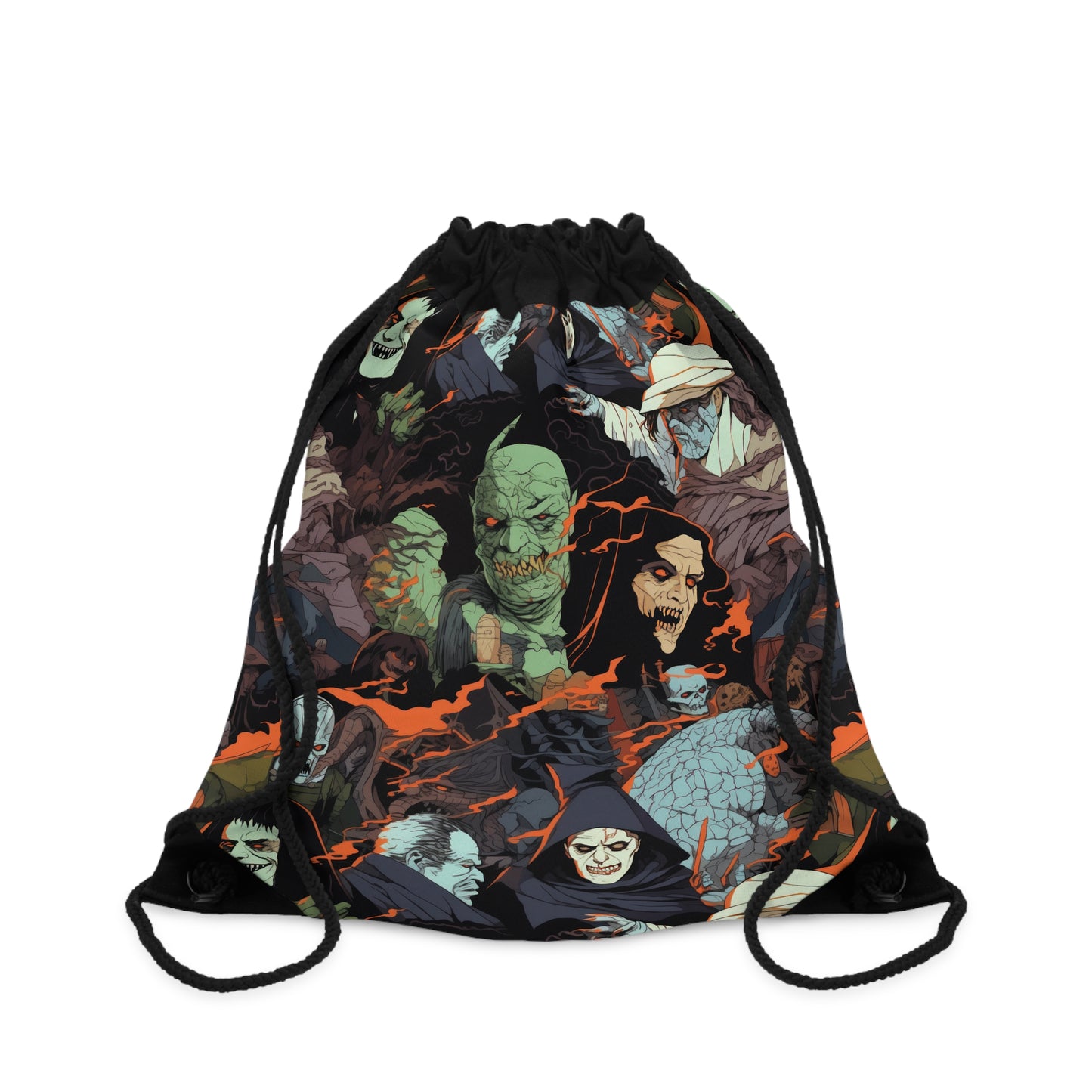 Drawstring Bag - Spooky Monsters Anime Alpha