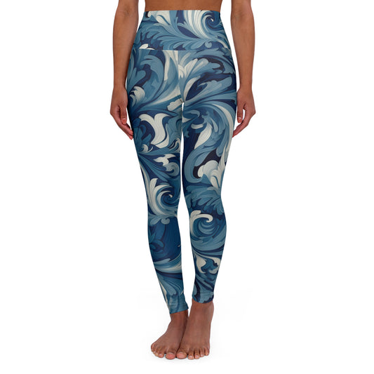 High Waisted Leggings - Celestina Tadasana Scroll