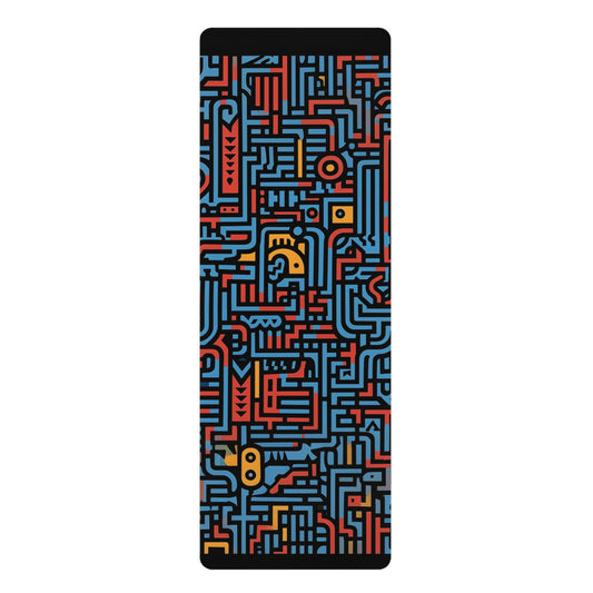 Rubber Yoga Mat- Linear Philadelphia Stripes