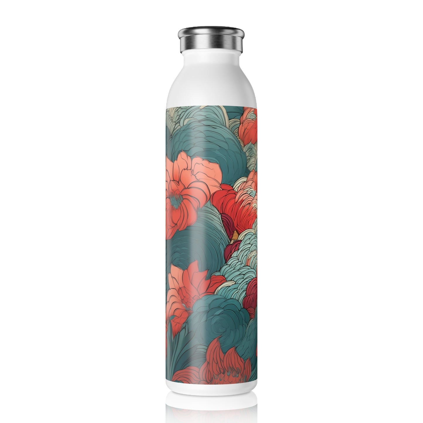 Slim Water Bottle - Utagawa Flora