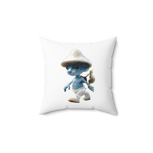 Spun Polyester Square Pillow - SmurfCat WeLiveWeLoveWeLie .png