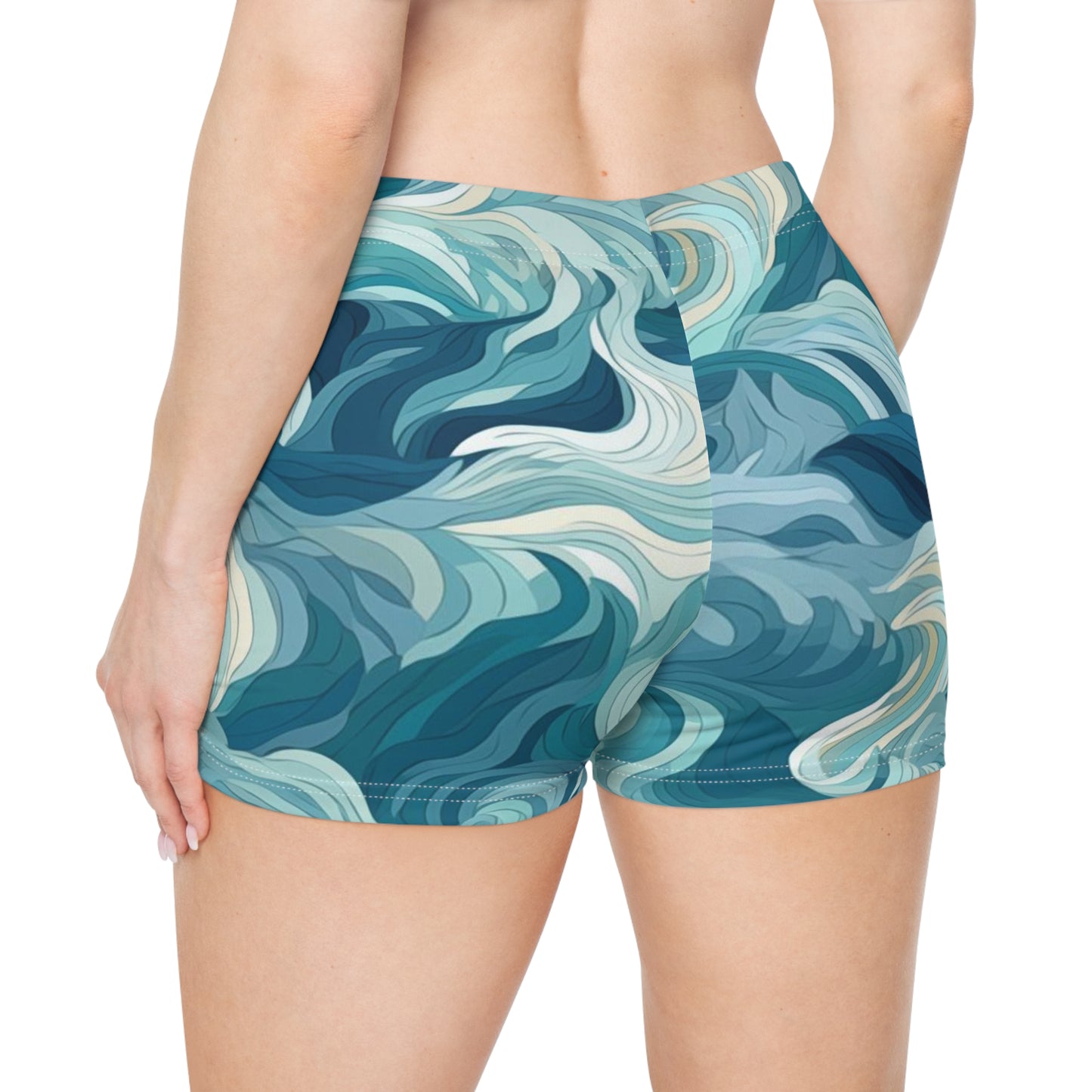 Workout Shorts - Drew Florence Oceanwaves