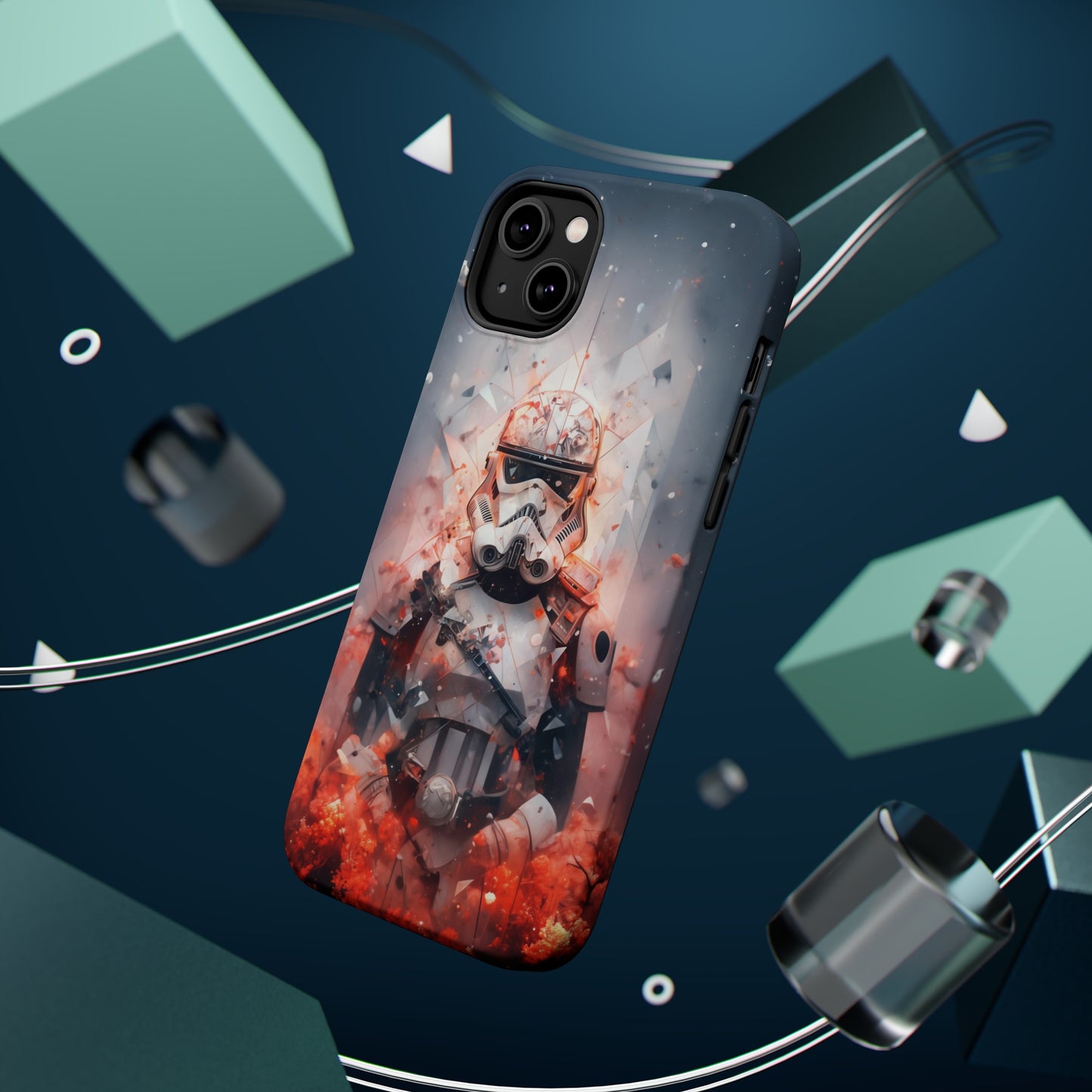 MagSafe Tough iPhone Case - Snow trooper Double Exposure