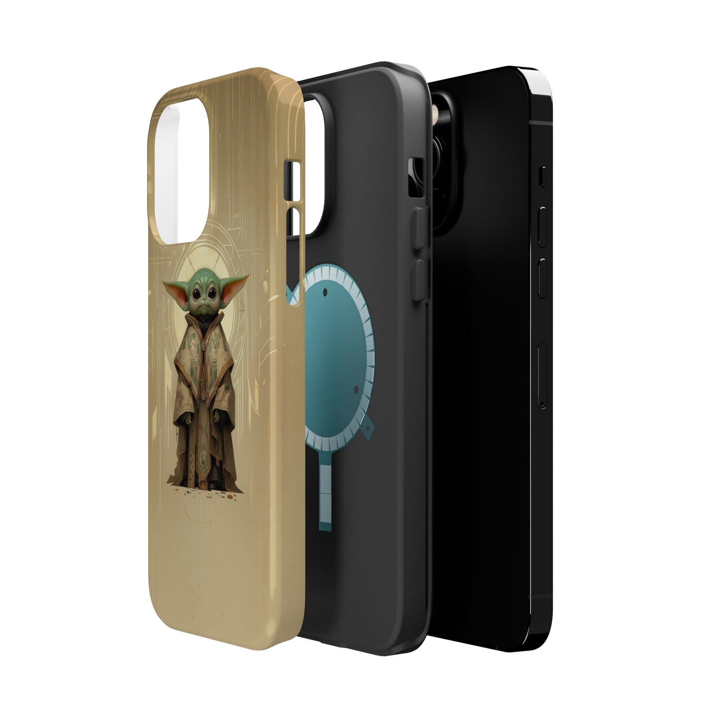 MagSafe Tough iPhone Case - Baby Yoda Grogu Art Deco Frank Lloyd Wright Design