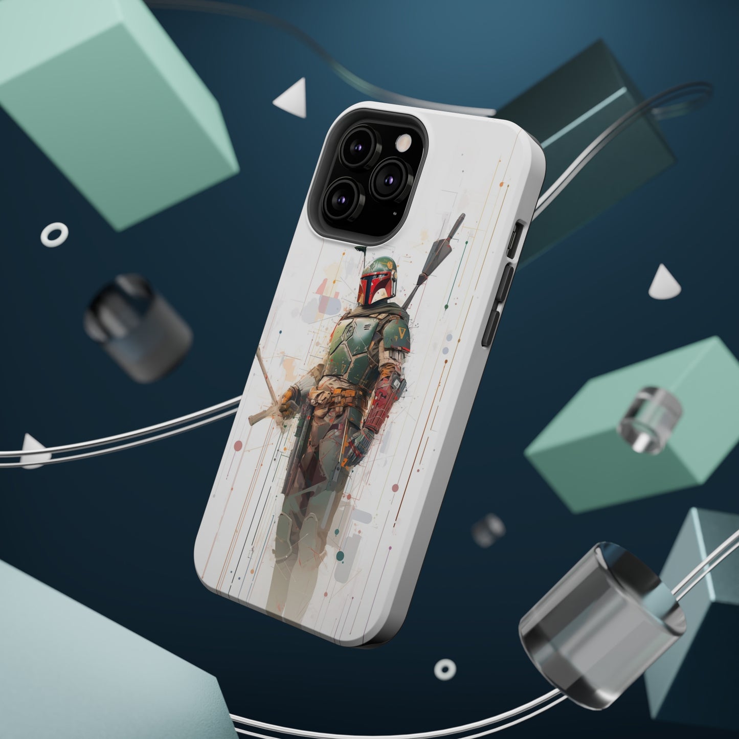 MagSafe Tough iPhone Case - Boba Fett infographic illustration