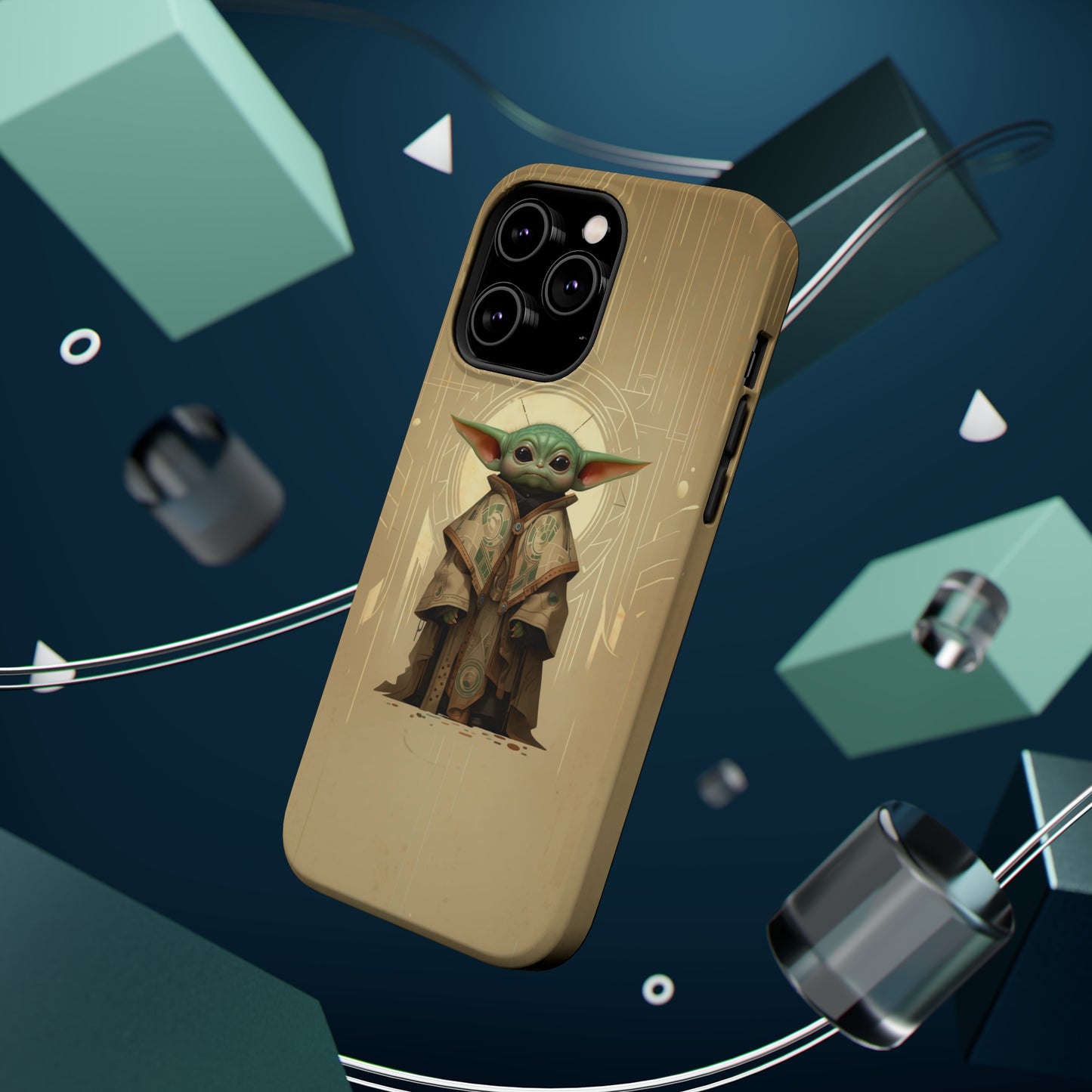 MagSafe Tough iPhone Case - Baby Yoda Grogu Art Deco Frank Lloyd Wright Design