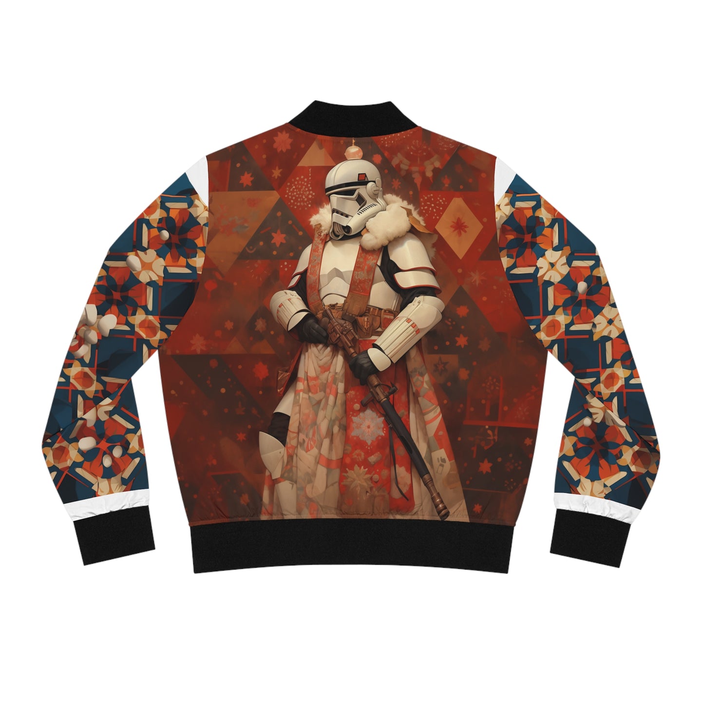 Women's Bomber Jacket - Storm Trooper Norman Rockwell Christmas Card