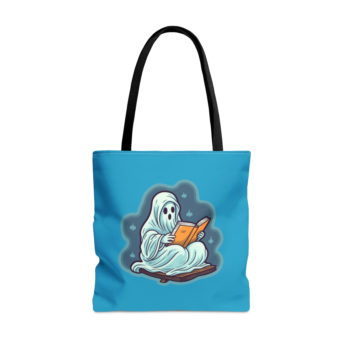 Bookish Ghost Tote Bag, Halloween Literary Tote, Teacher's Halloween Present, Librarian Themed Tote Bag, Spooky Ghost Tote Bag