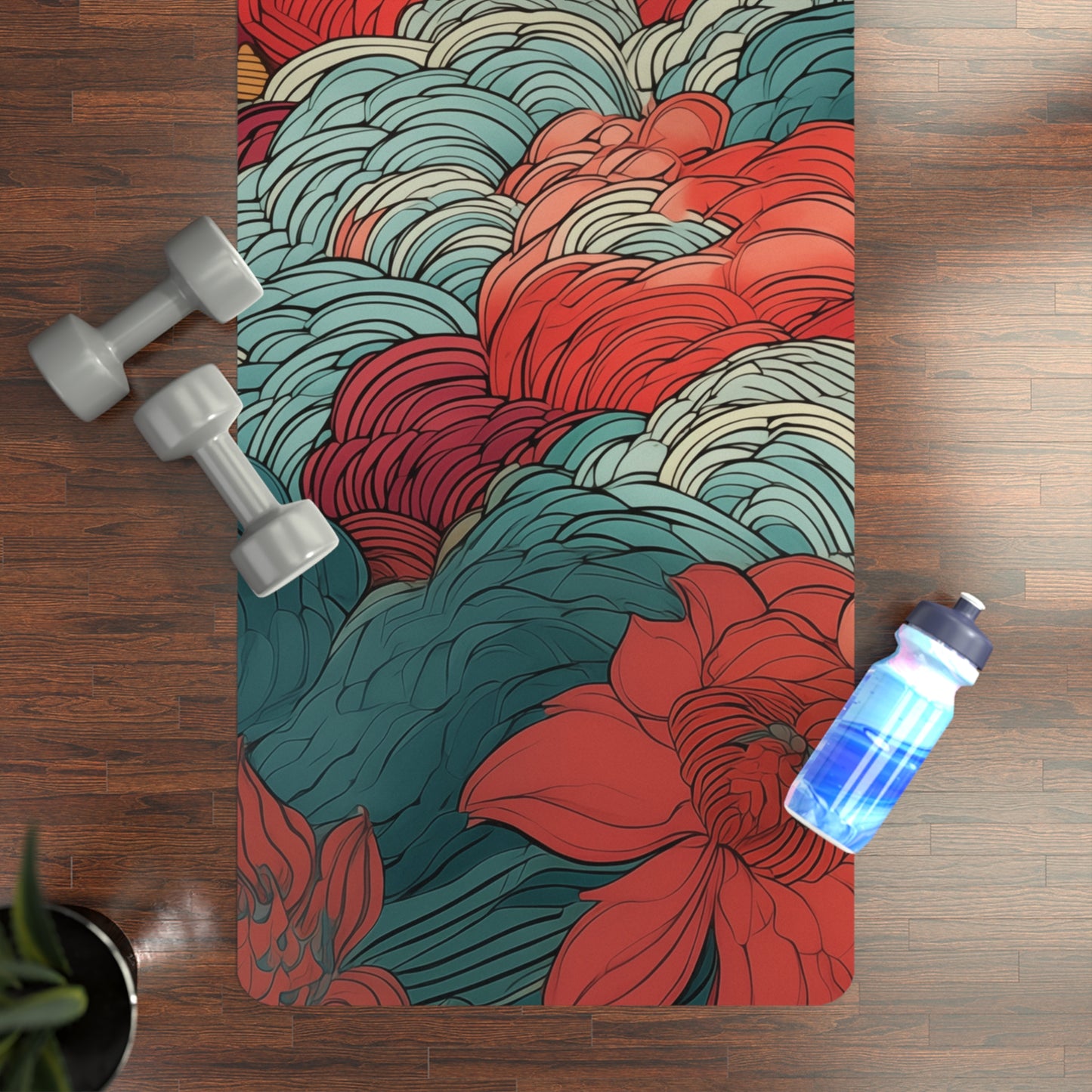 Rubber Yoga Mat- Utagawa Flora