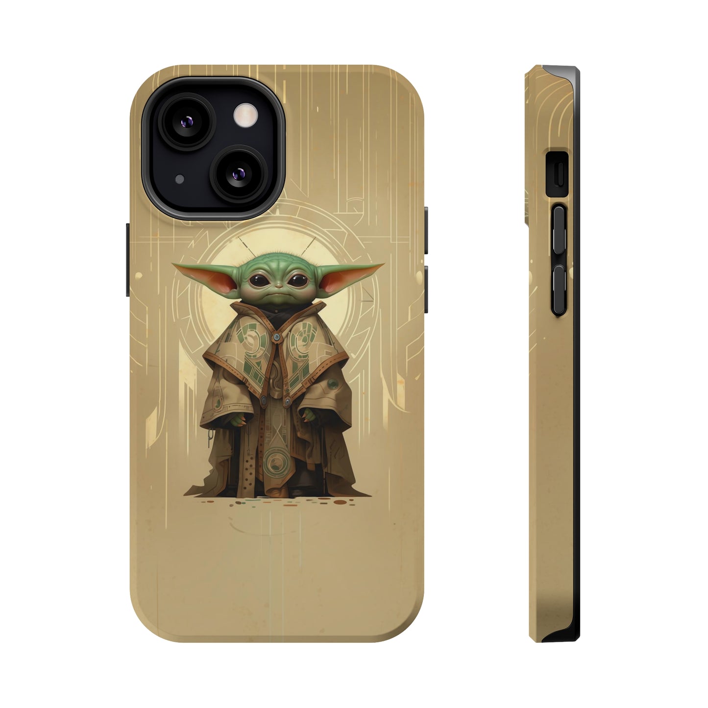 MagSafe Tough iPhone Case - Baby Yoda Grogu Art Deco Frank Lloyd Wright Design