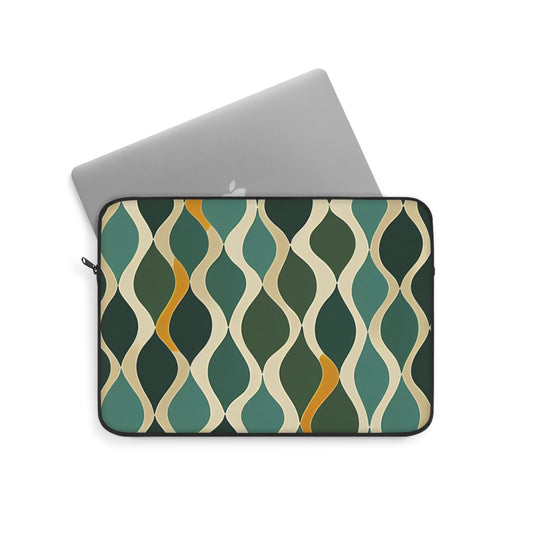 Laptop Sleeve - Deco Aqua Ringlets