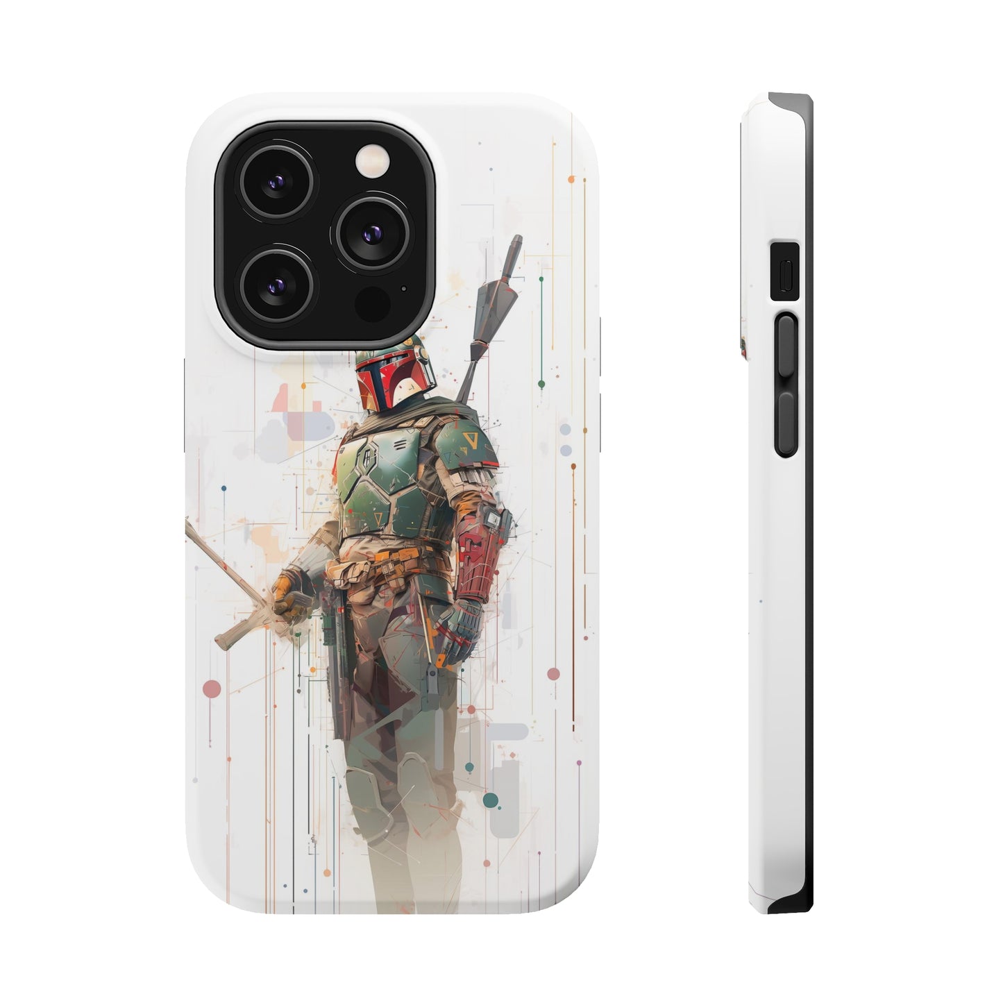 MagSafe Tough iPhone Case - Boba Fett infographic illustration