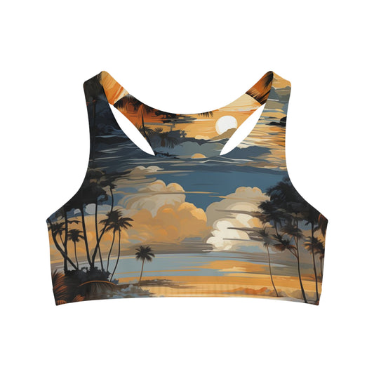 Sports Bra - Bjrn Padmasana Palm Trees