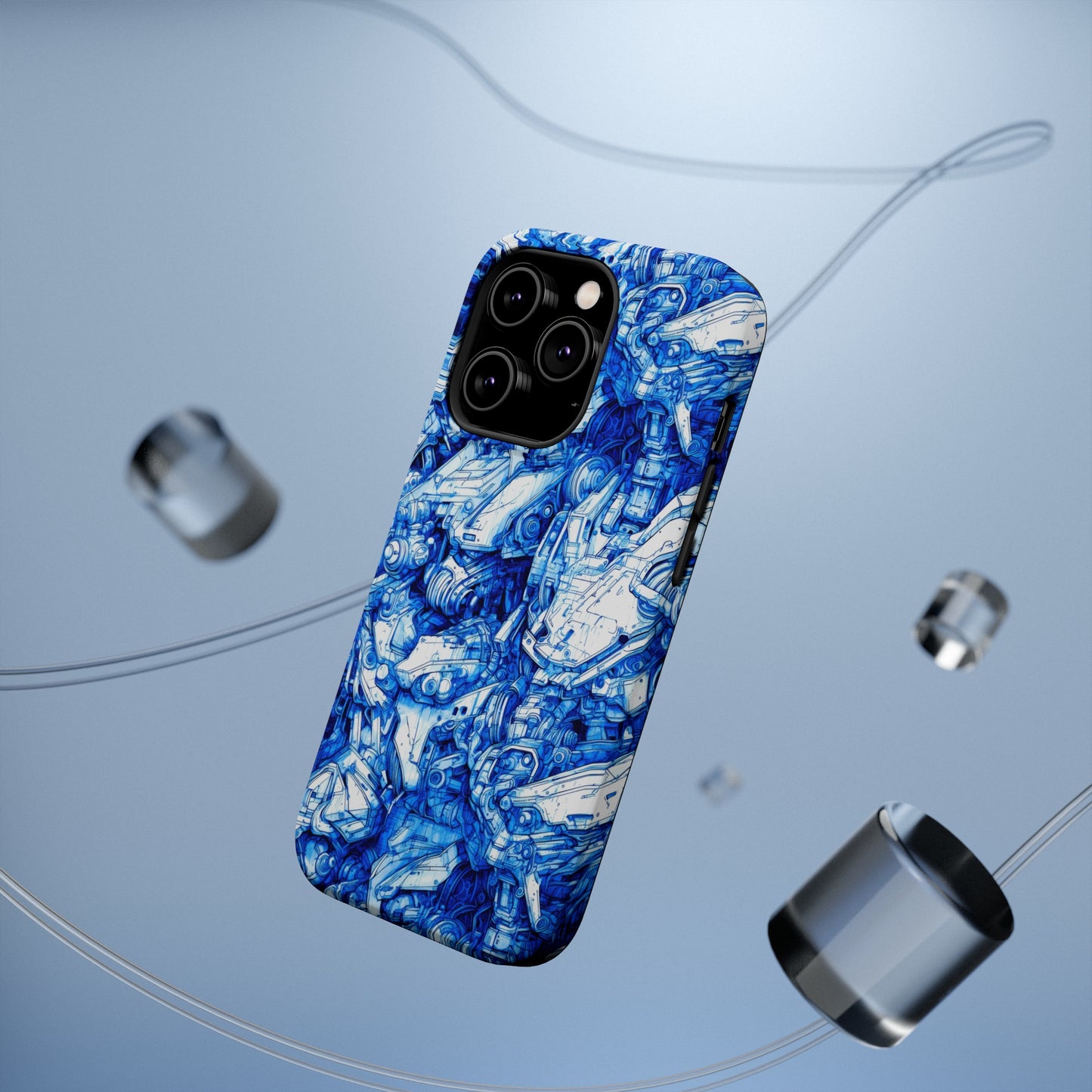 MagSafe Tough iPhone Case - Mecha Blueprint