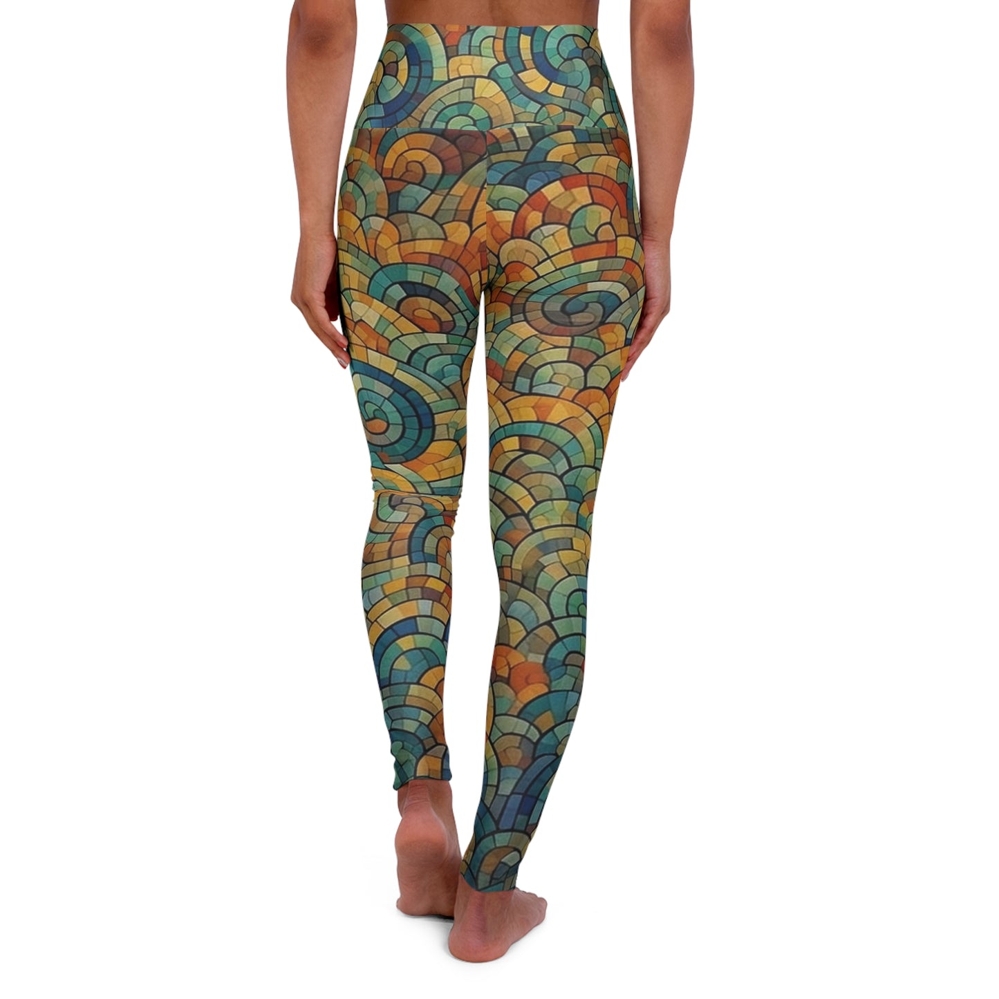 High Waisted Leggings - PointillistNebula