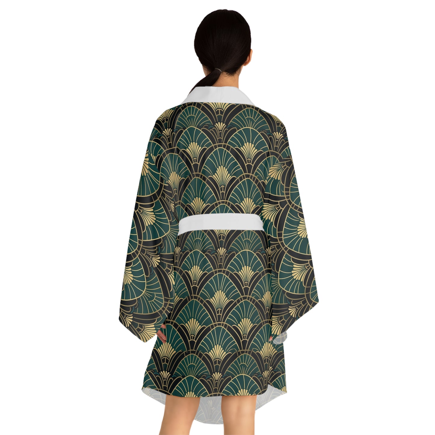 Long Sleeve Kimono Robe - Aurora Deco